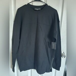 NWT Men's Black French Terry Crew S